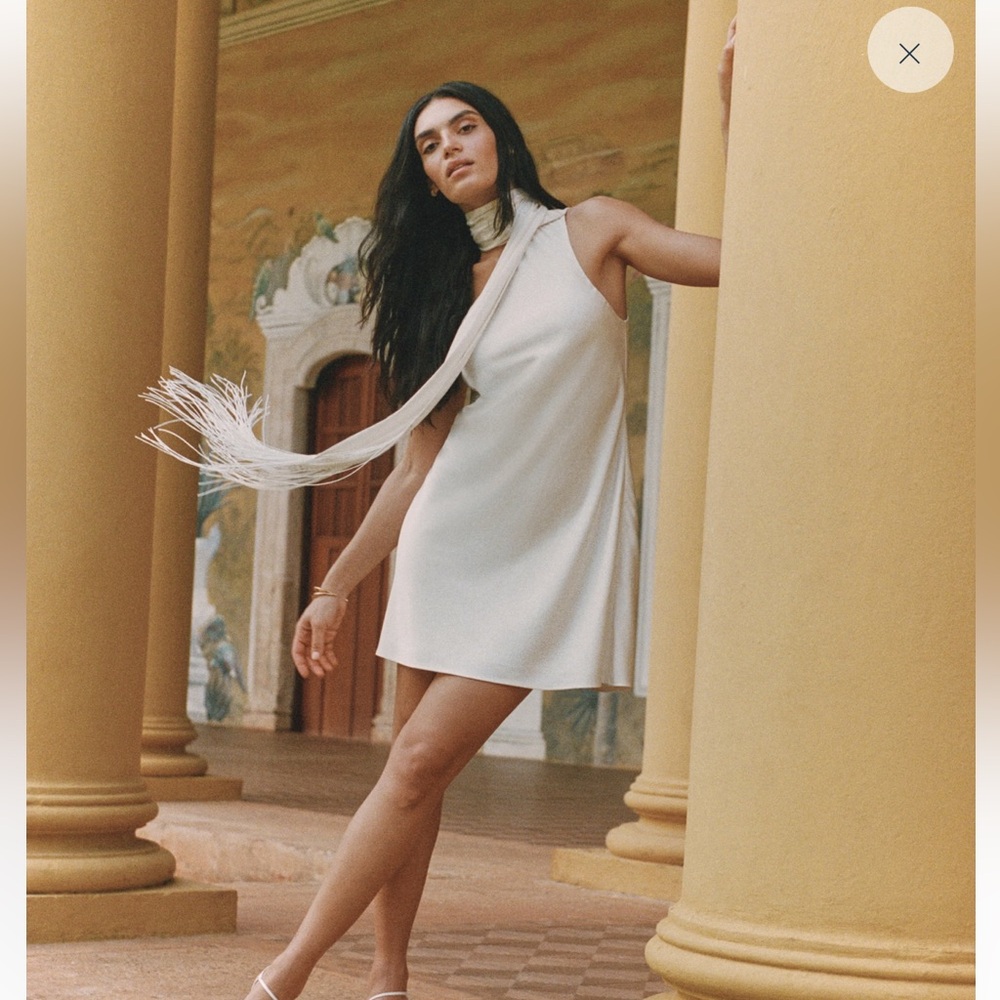 Abercrombie & Fitch One Shoulder White Dress